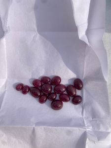 15 Rubíes Naturales de Kenia – Formas Mixtas Ovaladas y en Forma de Pera, Gemas Rojas para Joyería - Product Image 3
