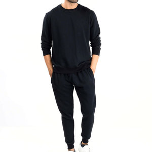 Men's High Quality Custom Sweat Suits Solid Pattern Streetwear Jogging Suit Fashion <b>Plain</b> <b>Tracksuit</b> Without Hood Wholesale - Product Image 1