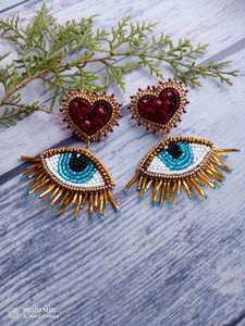 ต่างหูห้อยประดับลูกปัดทำมือ น้ำหนักเบา แฟชั่นสำหรับผู้หญิง ราคาถูก - Product Image 4