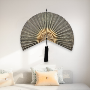 Cheap Price Freeship Bamboo <b>Wall</b> Fan Boho Natural Handmade Bamboo <b>Wall</b> <b>Art</b> Fan Headboard for Livingroom Bedroom - Product Image 5