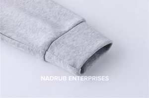 Sudadera con Capucha Gris, Sudadera con Cordón Ajustable, Bolsillo Tipo Canguro, Estampado de Letras, Manga Larga - Product Image 3