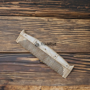 Peine para el Cabello de Hueso Elegante Tradebyd, Herramienta Profesional Hecha a Mano para Peinar el Cabello, Accesorio de Belleza Natural Premium - Product Image 6