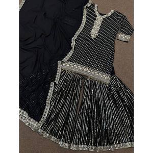 Beautiful <b>Party</b> Wear <b>Top</b> with Sharara and Dupatta Size 2XL - Product Image 5