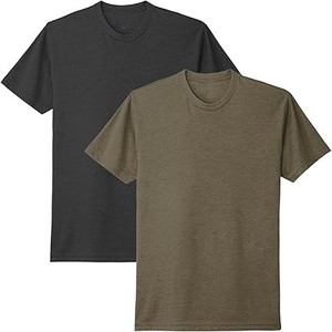 T-shirt Unisexe Noir en Coton et Fibre de Bambou, Col Rond, Manches Courtes, Surdimensionné, Respirant, Écologique, Personnalisable, Vente en Gros - Product Image 1
