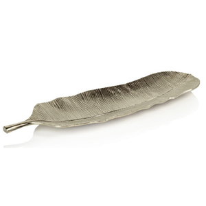 Bandeja de Servir de Metal de Diseño Nuevo en Forma Redonda, Bandeja de Metal de Diseño Clásico Plateada con Asa Decorativa - Product Image 4