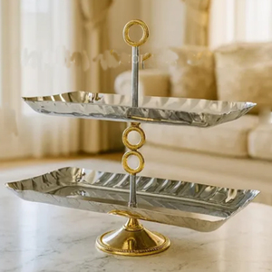 Elegant <b>Crystal</b> Cake <b>Stand</b> with Glass Dome for Wedding Event Luxury Dessert Display Lotus Luxe Cake <b>Stand</b> Holder - Product Image 5