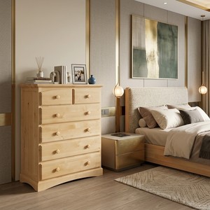 ตู้ลิ้นชักไม้บีชเมลิตต้าแบบสั่งทำพิเศษ 5 ลิ้นชัก หุ้มผ้าสไตล์โมเดิร์น สำหรับห้องนั่งเล่นและห้องนอน P.D.T รับประกัน 1 ปี จัดส่งรวดเร็ว - Product Image 1