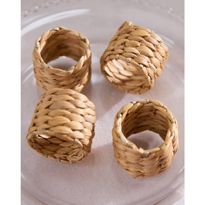 Vintage Wedding Decoration Rattan Wicker Woven Holder Napkin Rings for Restaurant <b>Table</b> Decoration At Wholesale Price - Product Image 1