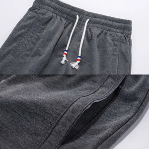 Shorts Bermuda en Coton Uni pour Homme avec Cordon de Serrage à la Taille, Décontractés, Taille Mi-Haute, Respirants, en Tissu Tricoté - Product Image 5