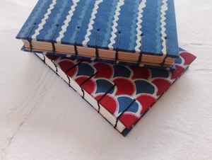 Libreta de direcciones de tapa dura con estampado de algodón, encuadernación de hojas sueltas y páginas de papel de algodón hechas a mano para escribir y dibujar, ideal para regalo. - Product Image 2