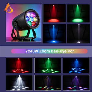 Luz par de aluminio Bee Eye de 7X40W con control puntual para discotecas, bares y clubes nocturnos - Product Image 2