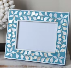 One-of-a-Kind Handmade Mother of <b>Pearl</b> & Brass <b>Photo</b> <b>Frame</b> with Customizable Logo UV Resistant & for for Artisanal Charm - Product Image 6
