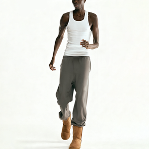 Nesta Sports Wholesale <b>Hip</b> Hop Unisex Sweatpants 420G/450G High-Quality Solid Color French Terry Baggy Logo Pants - Product Image 2