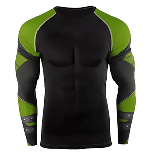 Maillot de compression anti-UV pour homme, respirant, UPF50+, écologique, tissu anti-transpiration à séchage rapide, fournisseur OEM ODM - Product Image 6