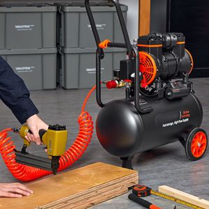 Compressore d'aria da 2 HP, 3.35 CFM a 90 PSI, serbatoio da 6.3 galloni, senza olio, per riparazioni auto, massima potenza. Pressione di 116 PSI per Compressori di Pneumatici - Product Image 5