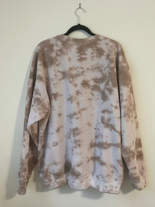 Sweat-shirt unisexe surdimensionné à col rond tie-dye, pull décontracté pour l'automne, en molleton bouclette, manches classiques - Product Image 3