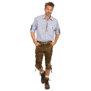 Chemise Traditionnelle Bavaroise pour Homme, Style Oktoberfest, Col Montant, Coton, Manches Longues, Formelle, Style Allemand Traditionnel, Respirante pour l'Été - Product Image 3