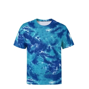 เสื้อยืดแขนสั้นผู้ชาย คอโอ ทรงปกติ สวมใส่สบาย ผ้าทอ 100% คอตตอนออร์แกนิค สีน้ำเงิน - Product Image 5