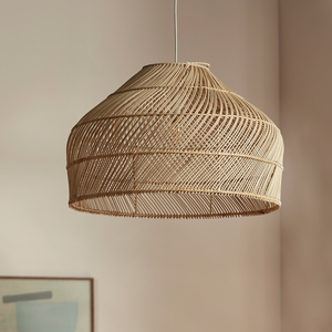 Rattan Pendant Lamp Drum Shape E27 LED Large Natural Weave Living Room <b>Light</b> Fixture from Vietnam - Product Image 1