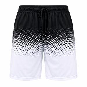 Pantalones Cortos Deportivos Transpirables de Color Sólido para Hombre con Cremalleras, Secado Rápido, Cintura con Cordón Ajustable, Corte Medio, de Poliéster - Product Image 3