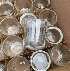 Ventes en gros de pots à bougies en verre transparent de forme cylindrique de luxe <span class=keywords><strong>Woodwick</strong></span> Oval 120 ml 210 ml avec couvercles en bois - Product Image 3