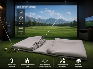 <span class=keywords><strong>Karl</strong></span> Mayer Warp Knit Ignifuge Sonore Preuve 4K HD Écran de Cinéma Intérieur Vr Golf Baseball Tennis Simulateur Écran d'impact - Product Image 6