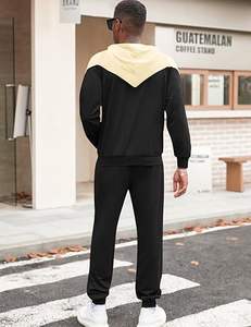Conjuntos de 2 piezas para hombre, sudadera con capucha de colores en bloques, pantalones deportivos, conjunto informal deportivo para hombre - Product Image 5