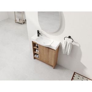 30\" Freestanding <b>Bathroom</b> <b>Vanity</b> with White Ceramic Sink and Soft-Close Door Plywood Easy KD Packing - Product Image 5