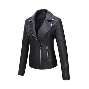 2026 Professional High Quality Customized Logo Printing Full Sleeves Genuine Leather Material Women Leather Jacket - Product Image 2
