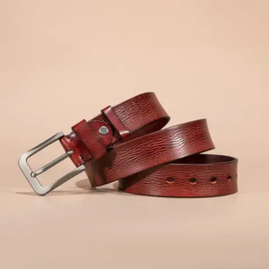 Cinturón de Cuero Genuino para Hombre, Ecológico, Casual, con Hebilla de Aleación, Color Personalizado, 1.5 Pulgadas de Ancho, 42 Pulgadas de Largo - Product Image 3