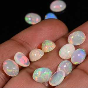 Opale d'Éthiopie naturelle, cabochon poli, pierre précieuse en vrac pour la fabrication de bijoux, fournisseur en gros, export international B2B, OEM - Product Image 4