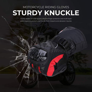 Gants de moto en cuir souple, protection complète des doigts, respirants, pour la course moto - Product Image 5
