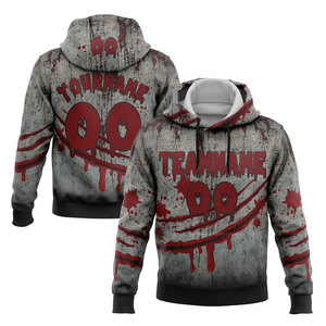 Custom Logo & Printed Halloween Hoodie <b>Men's</b> Black <b>Pink</b> Pattern Casual Hooded <b>Sweatshirt</b> Regular Fit Autumn Wear - Product Image 4