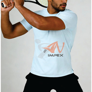 Camiseta Deportiva de Verano para Hombre, de Secado Rápido, Cuello Redondo, Manga Corta, con Detalles Reflectantes, Transpirable, Lisa, para Correr al Aire Libre - Product Image 3