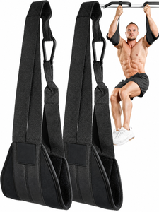 Correas Abdominales Colgantes para Barra de Dominadas, Eslingas Acolchadas Resistentes con Mosquetón de Acero para Entrenamiento de Core, Equipo de Gimnasio en Casa - Product Image 1