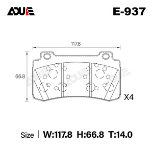 Road & <b>Light</b> <b>Track</b> Brake Pads for Nashin N1 / N3 / K5 Brake Pads - Product Image 3