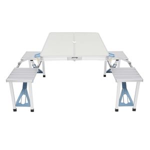 Tavolo e Sedia Pieghevoli in Lega di Alluminio Leggeri e Portatili per Camera da Letto, Campeggio, Cucina e Uso Esterno - Product Image 2