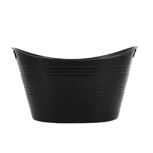 Cubo de metal ovalado galvanizado de hierro para vino, la más vendida, cubo de hojalata liso para cerveza, cubo de vino ovalado, tamaño personalizado - Product Image 5