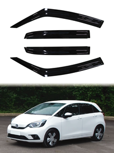 Pour Fit / Jazz 2021-ON, pare-vent transparent noir en acrylique GCS, 4 pièces, protection et décoration des vitres de voiture, ruban adhésif 3M - Product Image 2