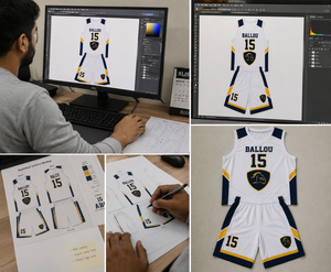 Custom Sublimation Basketball Jersey Uniform Short Breathable Mesh Quick Dry Anti-Bacterial OEM ODM Team Sports Jersey Set - Product Image 4