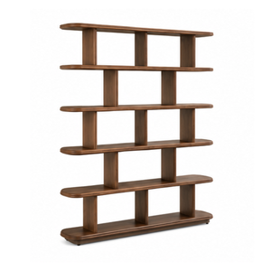 <b>Modern</b> Solid Teak Wood Bookcase Open Display <b>Shelf</b> Luxury Wooden Bookshelf Storage Cabinet for Living Room Hotel Villa Apartment - Product Image 3