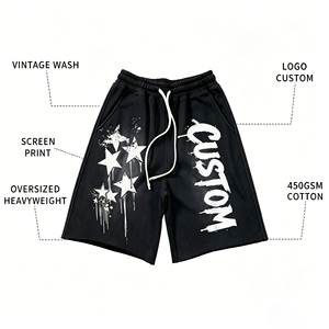 Men's Solid <b>Woven</b> Mid Elastic Waist Breathable High Street Style Canvas Fabric Casual Summer Sweat <b>Shorts</b> - Product Image 4