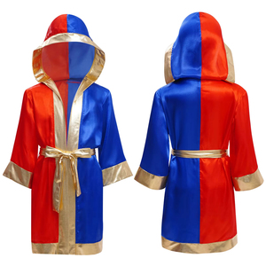 Personalized Boxing <b>Robes</b> With Fighter Name Logo Custom <b>Satin</b> Boxing Gowns Professional Sports Apparel Boxing Gown - Product Image 3