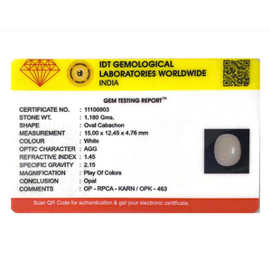 Ethiopian Opal 5.9 Carat Oval Cabochon Loose Gemstone for Fine Jewelry - Product Image 4