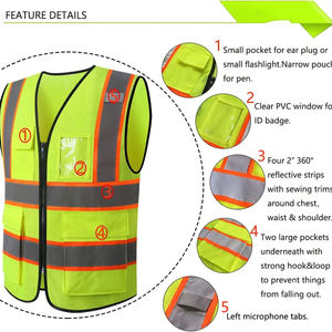 Vêtements de travail personnalisés, vente chaude, sécurité, plusieurs tailles, OEM, vêtements de chantier, vêtements haute visibilité, gilet de sécurité réfléchissant - Product Image 4