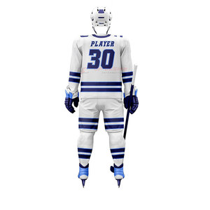Uniforme de Hockey sobre Hielo Unisex de Alta Calidad, Transpirable, con el Mejor Material, Nuevo, Conjuntos Personalizados de 2 Piezas, Nombre del Equipo, MOQ Bajo, Personalizado - Product Image 3