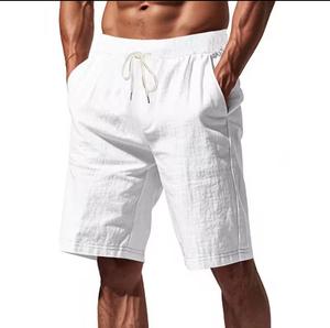 Shorts Bermuda décontractés pour hommes, couleur unie, satin, logo sur le devant, cordon de serrage, taille mi-haute, respirants - Product Image 6