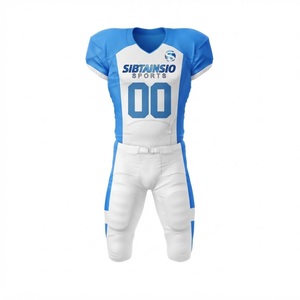 Conjunto de Uniforme de Fútbol Americano Personalizado Azul Cielo y Blanco, Jersey y Pantalones Acolchados, Uniforme de Equipo con Número de Jugador Sublimado, Ropa Deportiva - Product Image 4