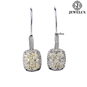 High Quality Jewelux Natural VVS Diamond <b>Stud</b> Earrings 925 Sterling <b>Silver</b> Rhodium Plated IGI Certified Trendy Wedding Earrings - Product Image 1