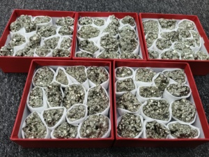 Wholesale Natural Raw Pyrite <b>Crystal</b> <b>Cluster</b> Rough Mineral Specimen Love Fairy 800g-1.1kg Flat Box Bulk Supplier - Product Image 4